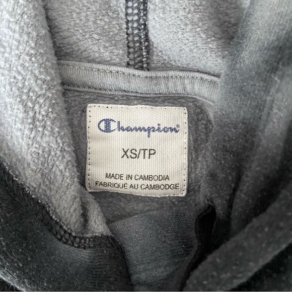 Champion Tie-Dye Navy Blue & White Women’s Hoodie Sweatshirt - Picture 5 of 5